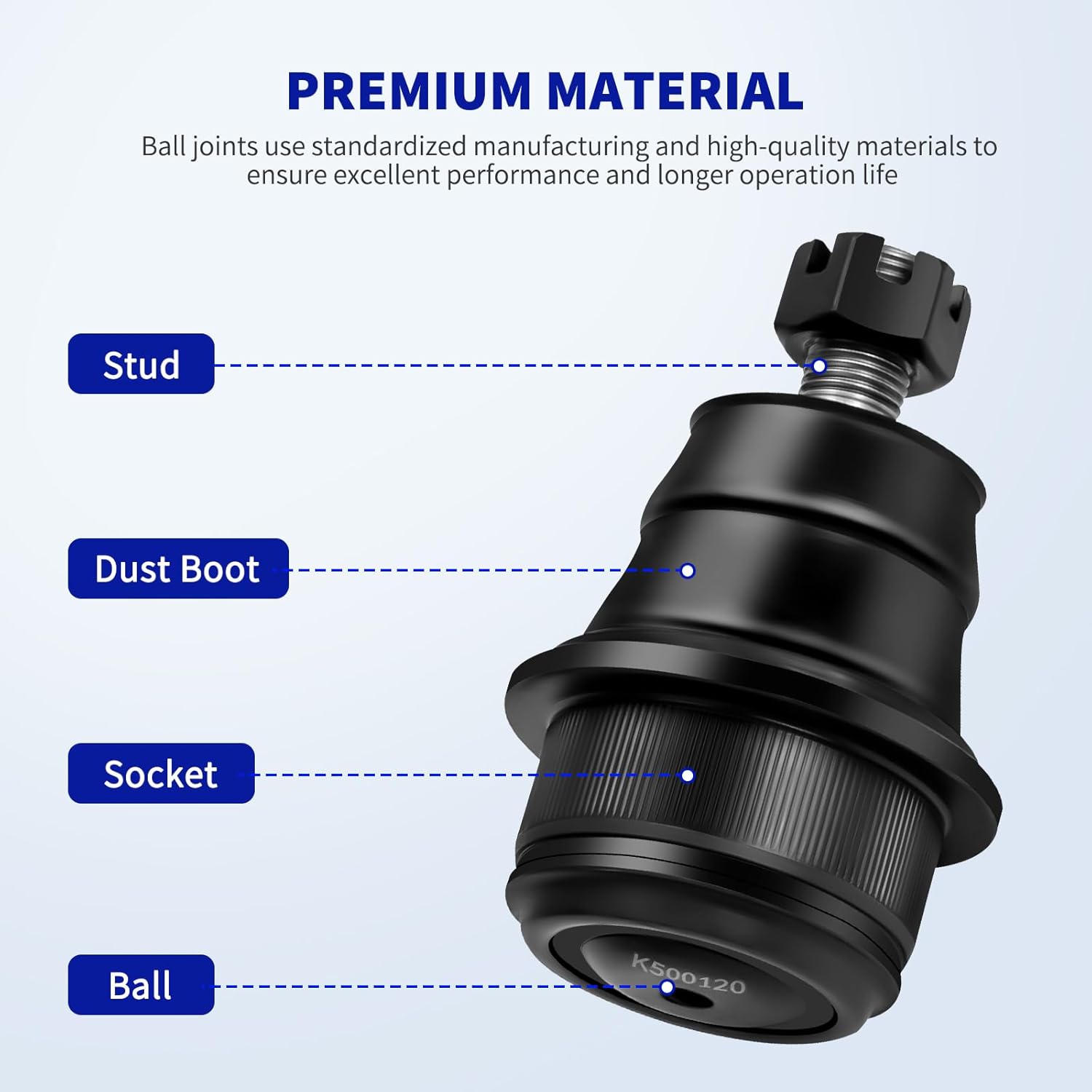 LCWRGS Front Lower Ball Joints for 2007-2010 Chrysler Sebring, 2011-2014 Chrysler 200, 2008-2014 Dodge Avenger, 2009-2015 Dodge Journey, K500120-2pcs