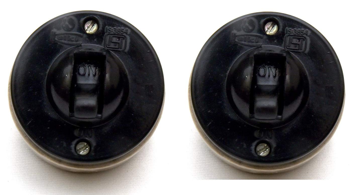 Vintage Bakelite Light Switch - 6 Amp Set -2