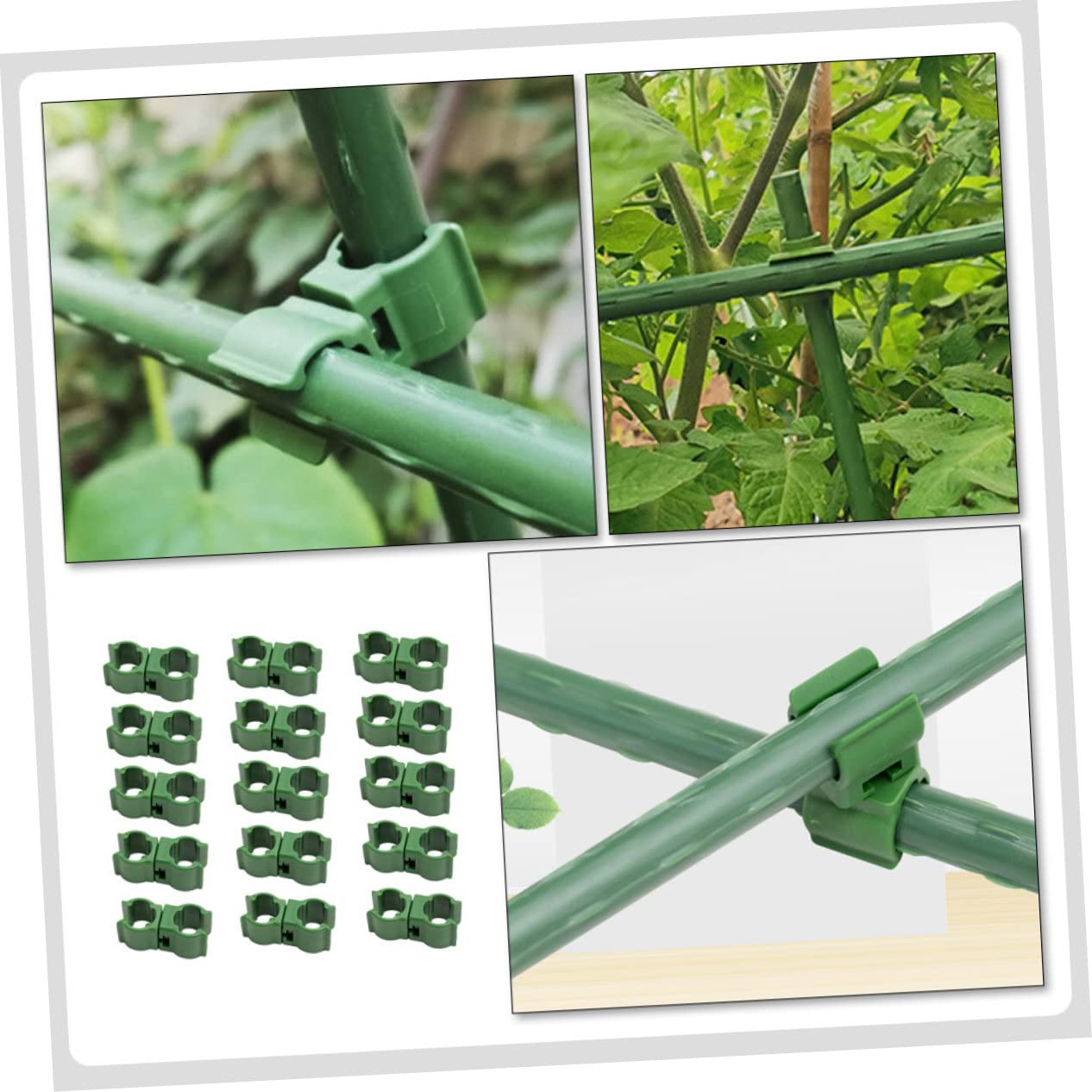 UPKOCH 4 Sätze Pflanzenbinder Verstellbare Rankhilfe Clips Für Gartenpflanzen Langlebige Und Leichte Kunststoffverbindungen Für Kletterpflanzen Und Pflanzentraining 50 Stück * 4