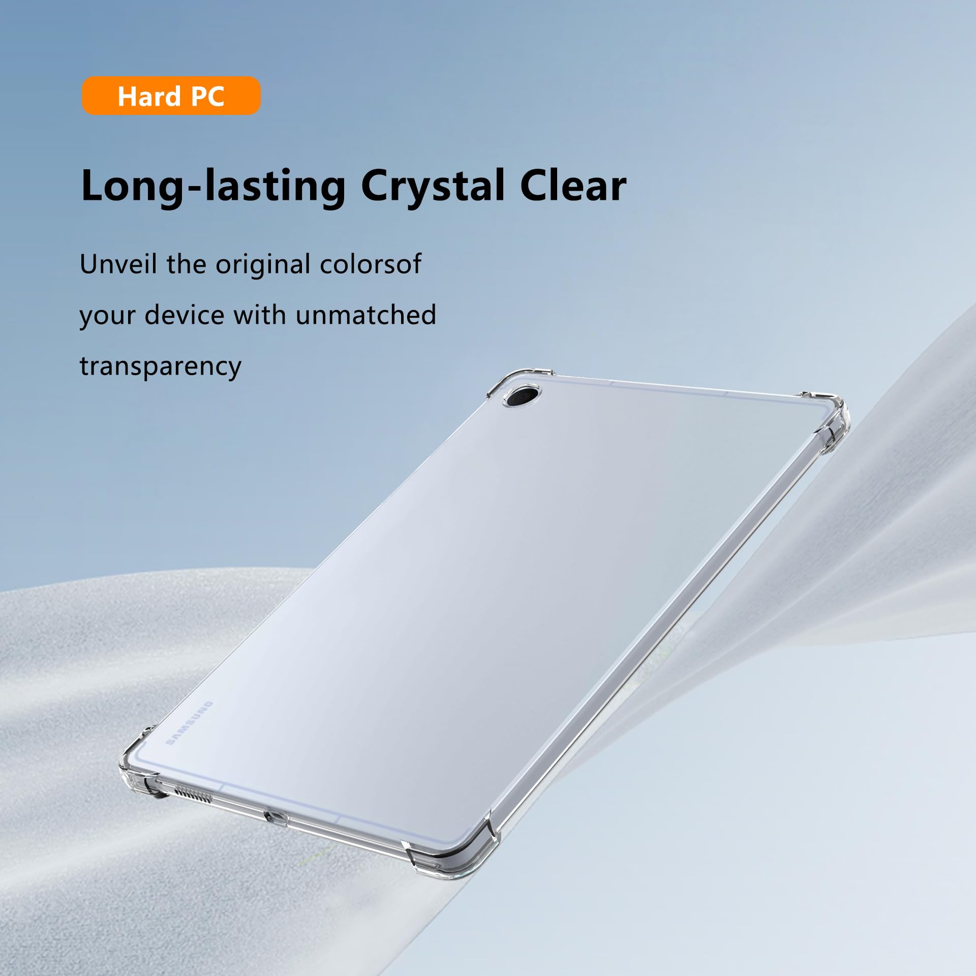 Custodia Cover per Samsung Galaxy Tab A11 Plus 11 Pellici, Protezione Avanzata per Airbag, Flessibile in Silicone TPU, Antiurto Antigraffio, Sottile Cover per Samsung Tab A11+, Trasparente