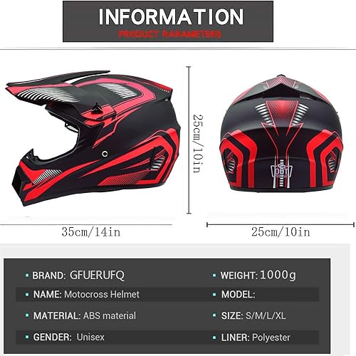 Miniatura 5 de DOT - Cascos ATV MX para adultos, cascos de moto todoterreno de cuatro ruedas, cascos de motocross, cascos de motocicleta y deportes de motor con