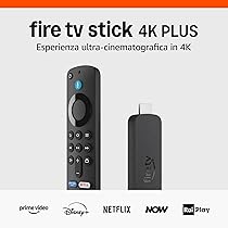 Fire TV Stick 4K Plus di Amazon, dispositivo per lo streaming con supporto per Wi-Fi 6, Dolby Vision, Atmos e HDR10+