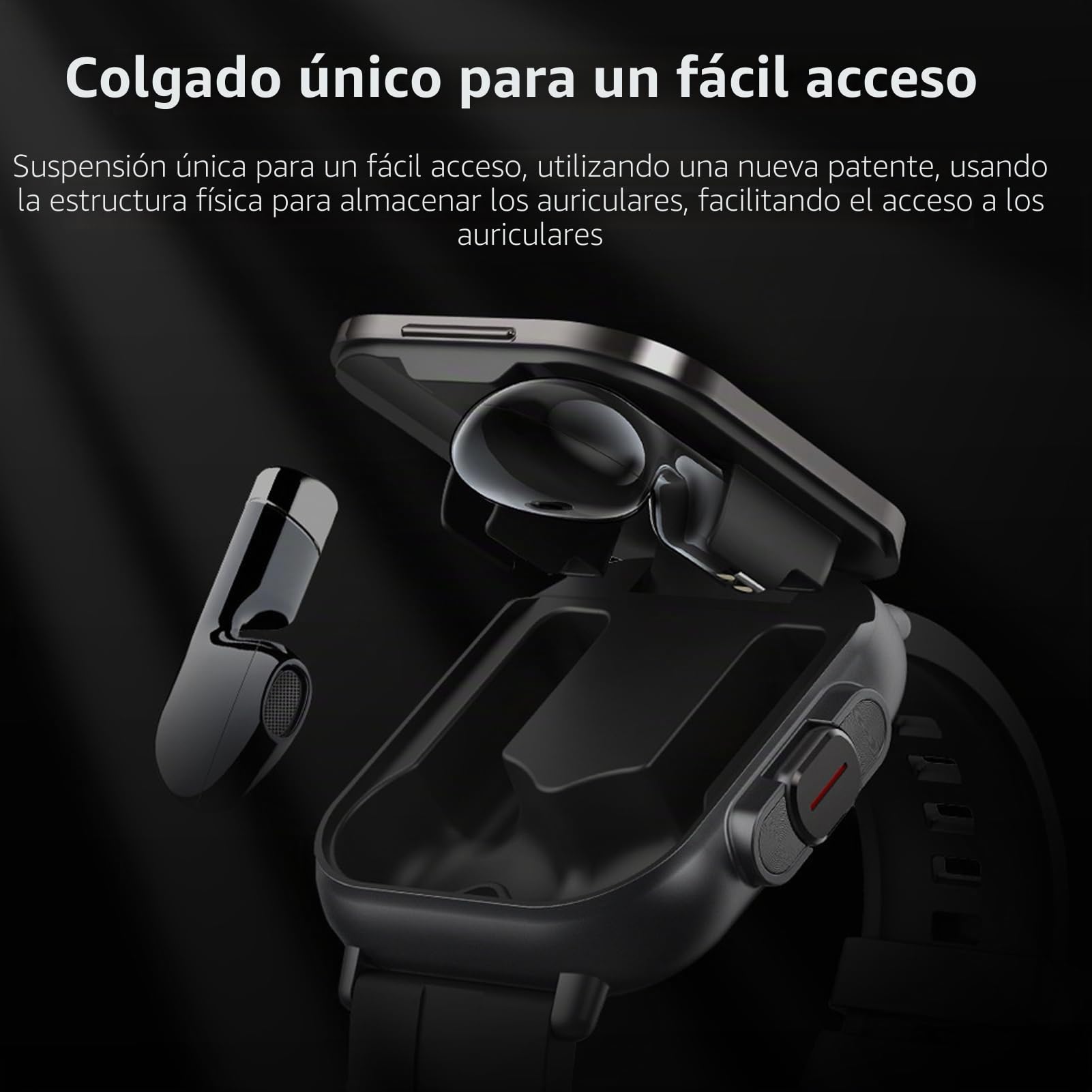 Denash Reloj Inteligente 2 en 1 con Auriculares, HD Pantalla Táctil de 2,01", 100 + Modos Deportivos, Monitor de Actividad Física con Frecuencia Cardíaca y Sueño para iOS y Android