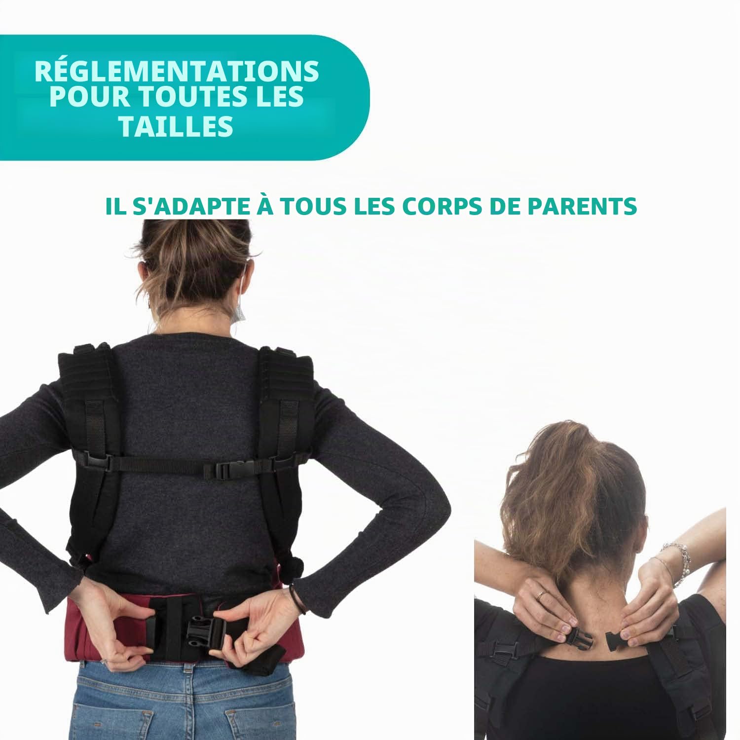 Chicco Myamaki Fit Porte-Bébé Physiologique et Multi-Position, Soutien du Dos et de la Nuque - de la Naissance à 15 kg - Burgundy Powder