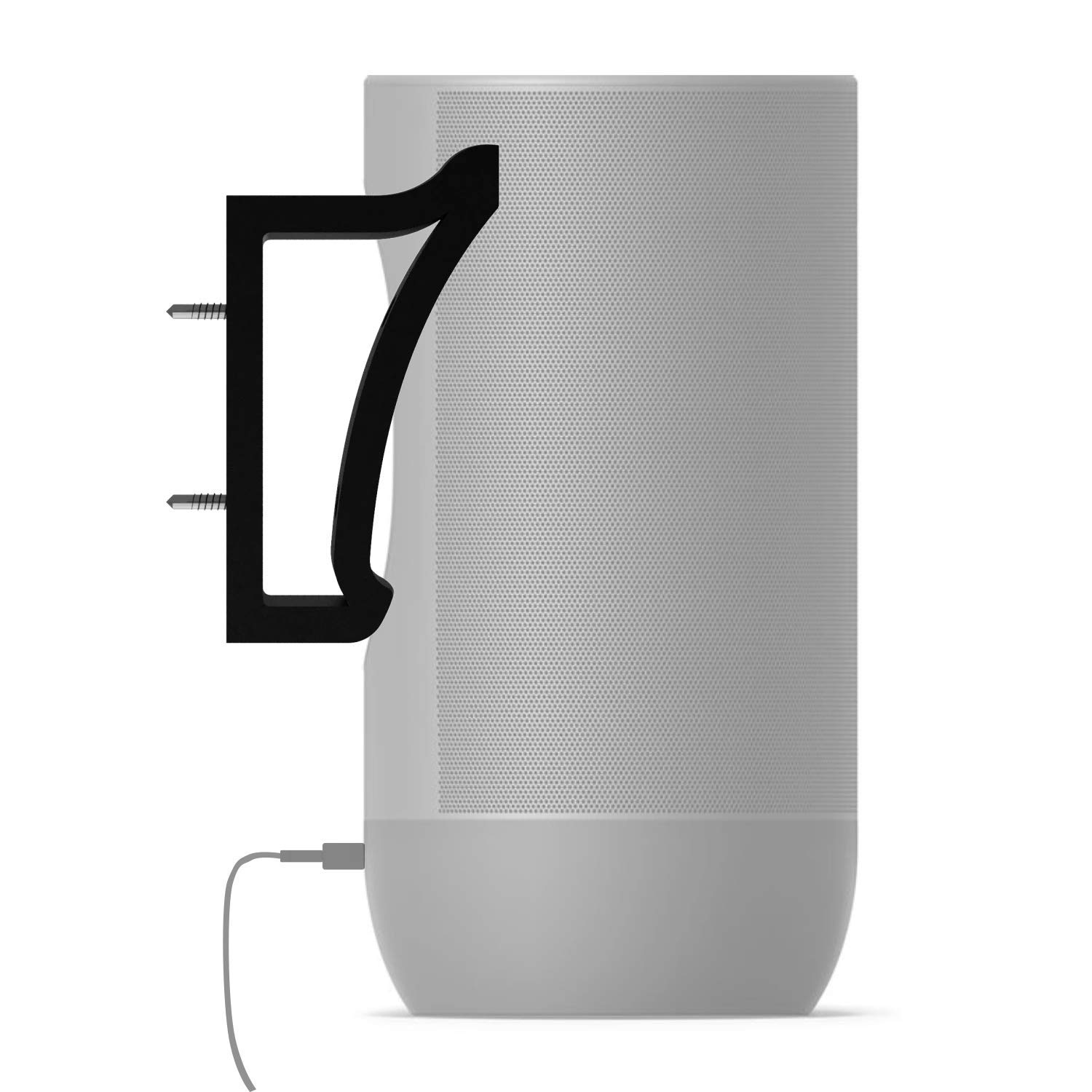 Wall Mount Bracket Holder for Sonos Move Portable Speaker - Charging Enabled White