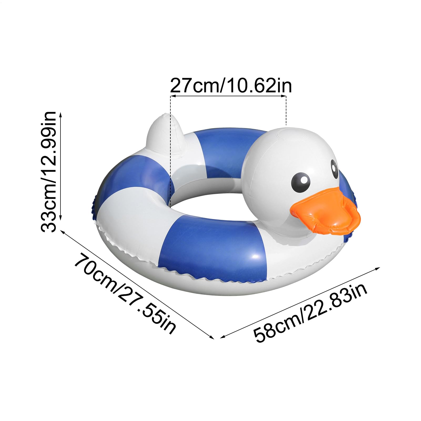 Lindo Anillo De Natación, Anillos De Natación De Forma De Pato, Anillo De Natación De Cintura Para Niños | Anillo De Natación De Cintura Para Niños Inflables, Suministros Para La Fiesta De La Playa De