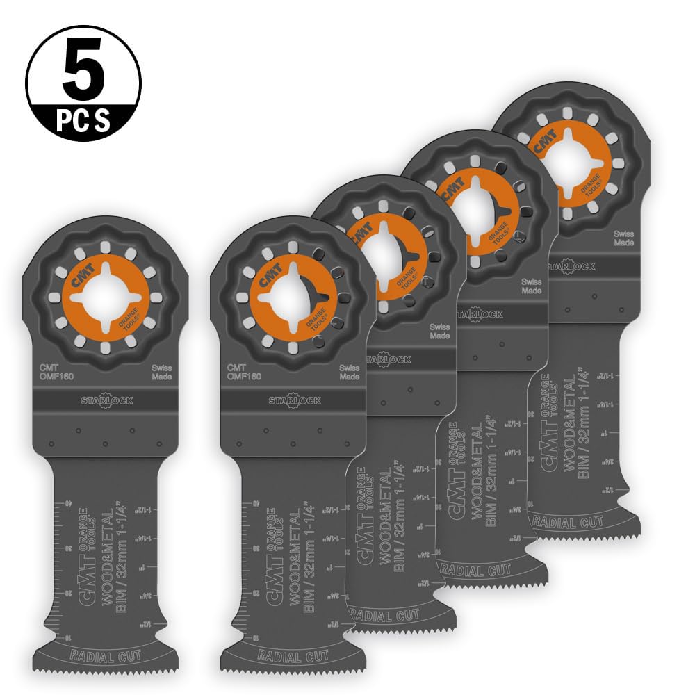 CMT Orange Tools OMF160-X5-5 Lame Taglio Legno/Metallo BIM 32X50mm