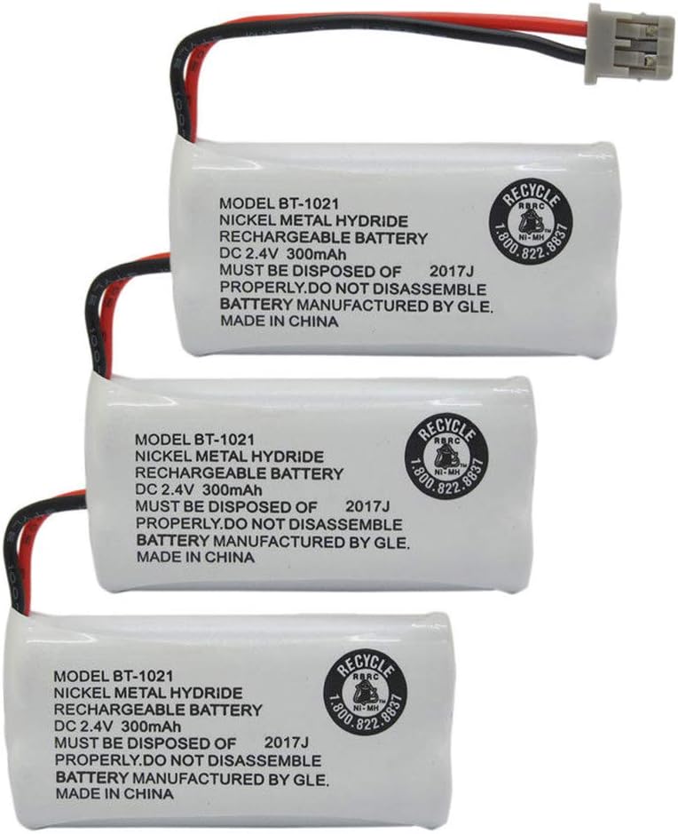 Noa Store Replacement Battery for Uniden DECT 6.0 BT1008 BT-1021 Cordless Phone 3-Pack