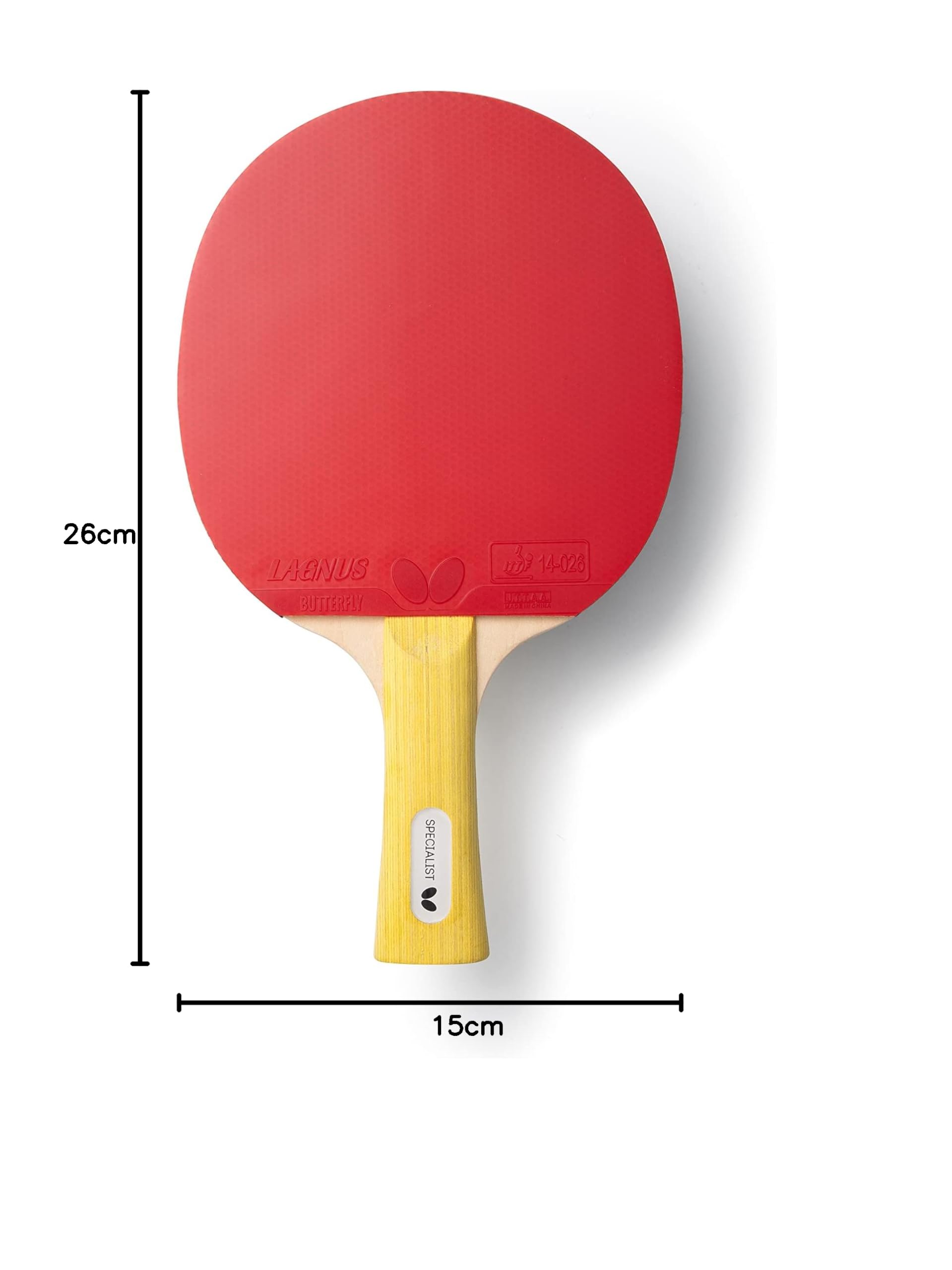 BUTTERFLY Specialist | Racchetta da tennis da tavolo professionale per giocatori esperti e agonisti | Gomme omologate ITTF