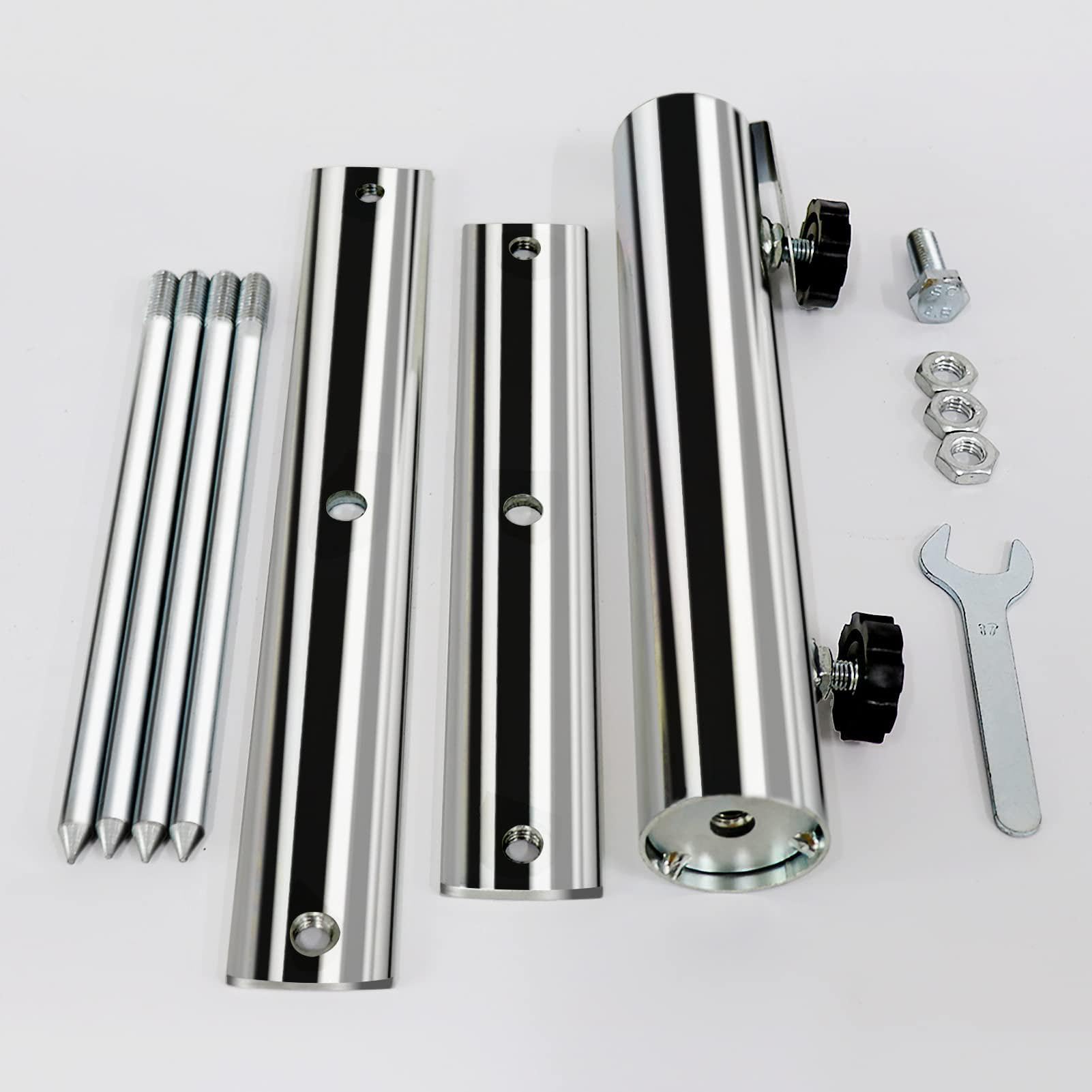 Soporte Para Sombrilla De Playa 4 Púas de Metal Ajustable