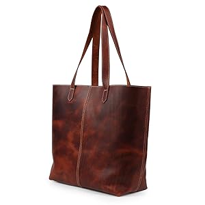 Amazon.com: Londo Carmel Handmade Genuine Leather Tote Bag