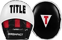 TITLE Boxing Zero-Impact 2.0 Muay Thai Pads - Shock-Absorbing Focus Mitts for MMA Kickboxing Training - Black