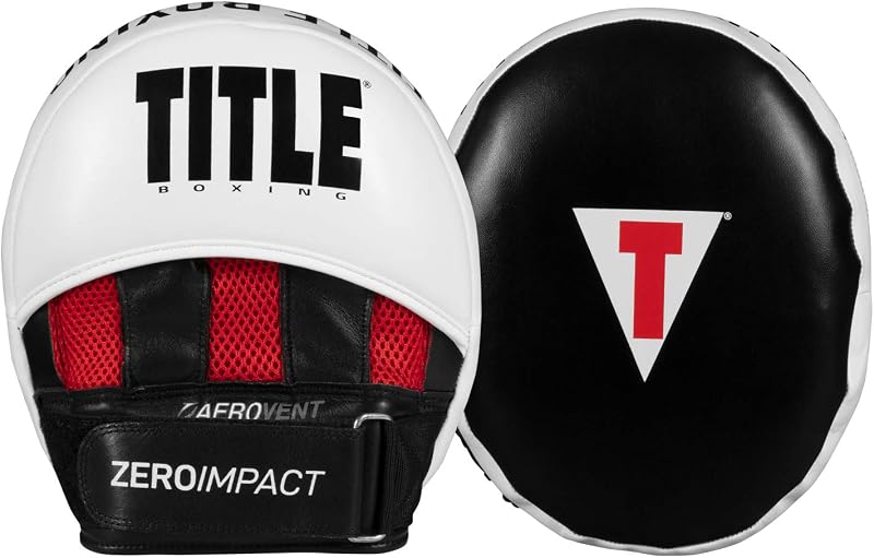 TITLE Boxing Zero-Impact 2.0 Muay Thai Pads - MMA, equipo de kickboxing, almohadillas de boxeo, guantes de enfoque - Negro