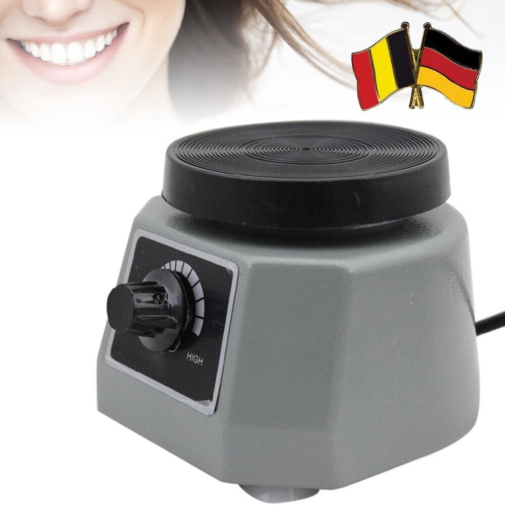 Dental Vibrator Rüttler Vibrator Zahntechnik Gipsrüttler Runder Vibrator Shaker Oszillator Dental Lab Ausrüstung für Zahnärzte 220V 100W (EU-Stecker)