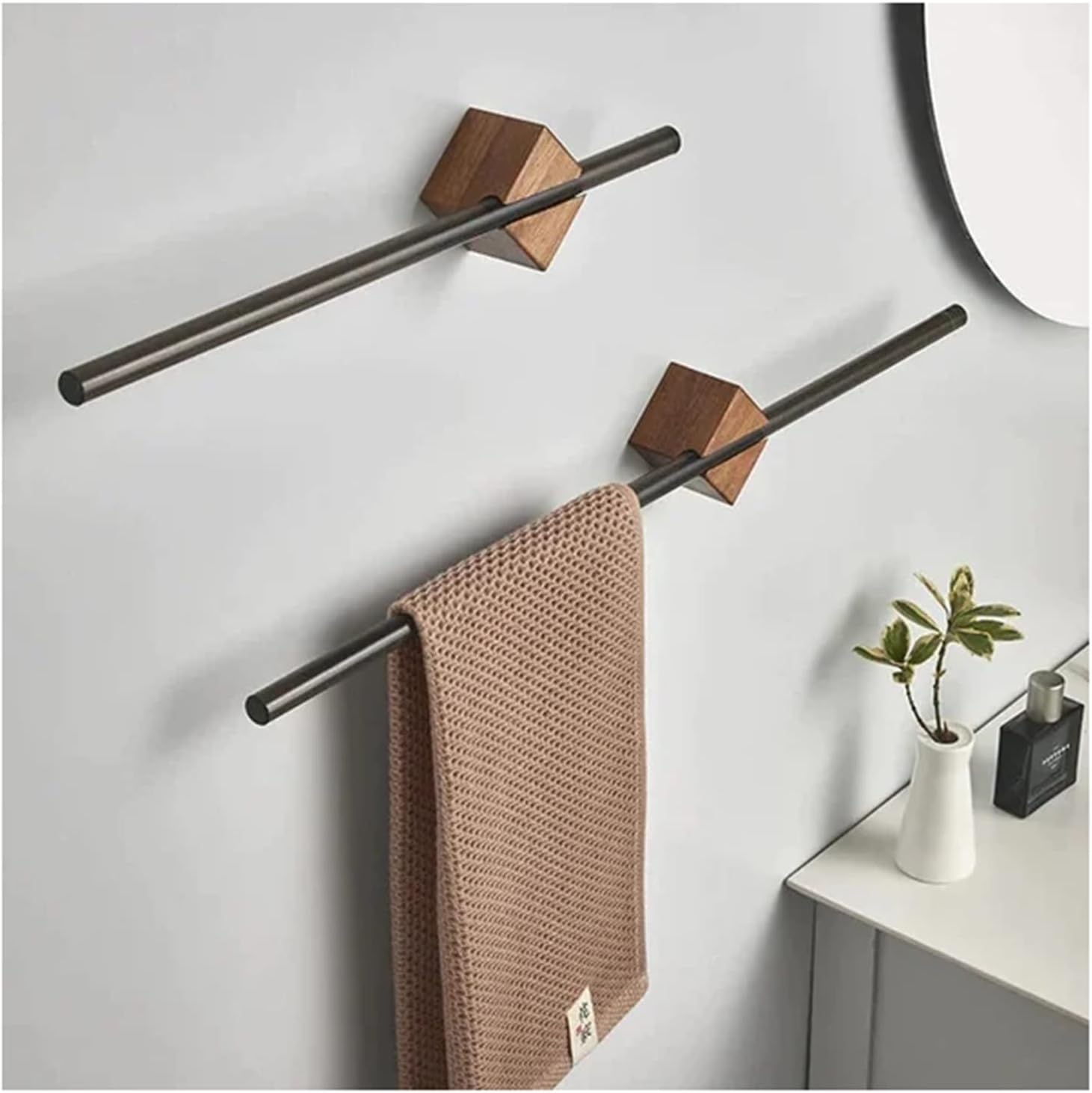 Bath Towel Holder, Adjustable Towel Bar, Stainless Steel