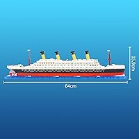 Vista 13 de Bloques de construcción Conjunto de portaaviones Modelo Micro Mini Bloques 1300 Piezas Ladrillos de Construcción