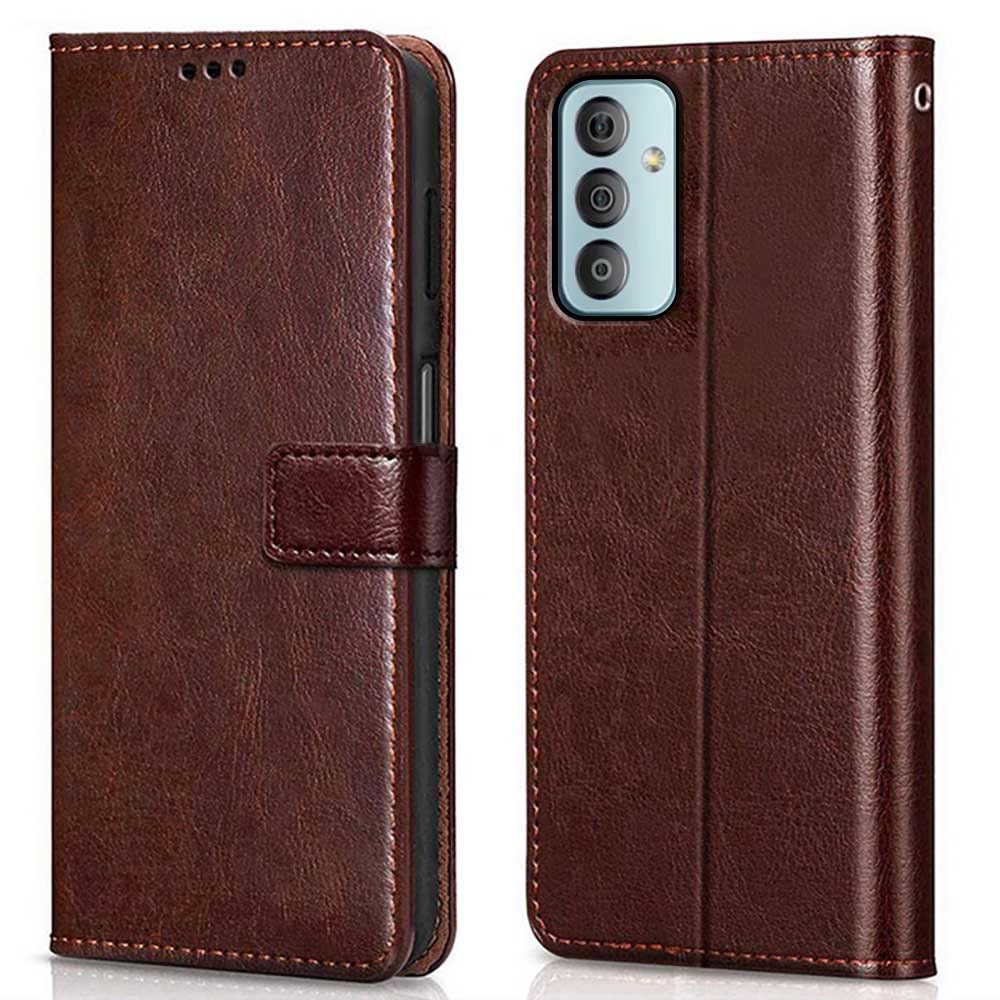 WOW IMAGINE Shock Proof Flip Cover Back Case Cover for Samsung Galaxy F23 5G (Flexible | Leather Finish | Card Pockets Wallet & Stand | Chestnut Brown) (B0B217JV1V) Amazon Price History, Amazon Price Tracker