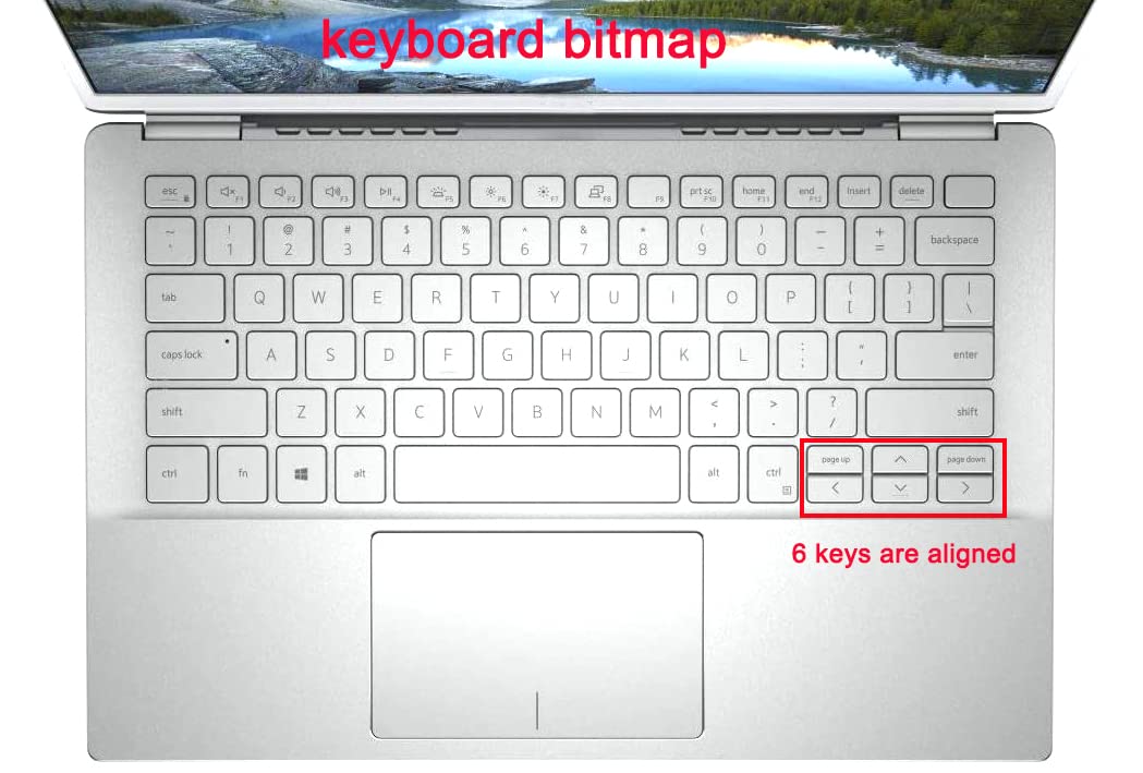 Keyboard Skin Compatible for Dell Insprion 14 5000 5405 5406 5490 5493 5498 7000 7400 7405 7409 7490, Insprion 13 5300 5390 5391 7300 7306 7390 7391, Vostro 13/14 5390 5391 5490 5000 5401 5402 (Blue)