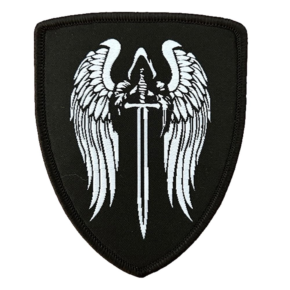 Angel Sword Shield Embroidered Morale Patch,Hook and Loop Tactical Badge