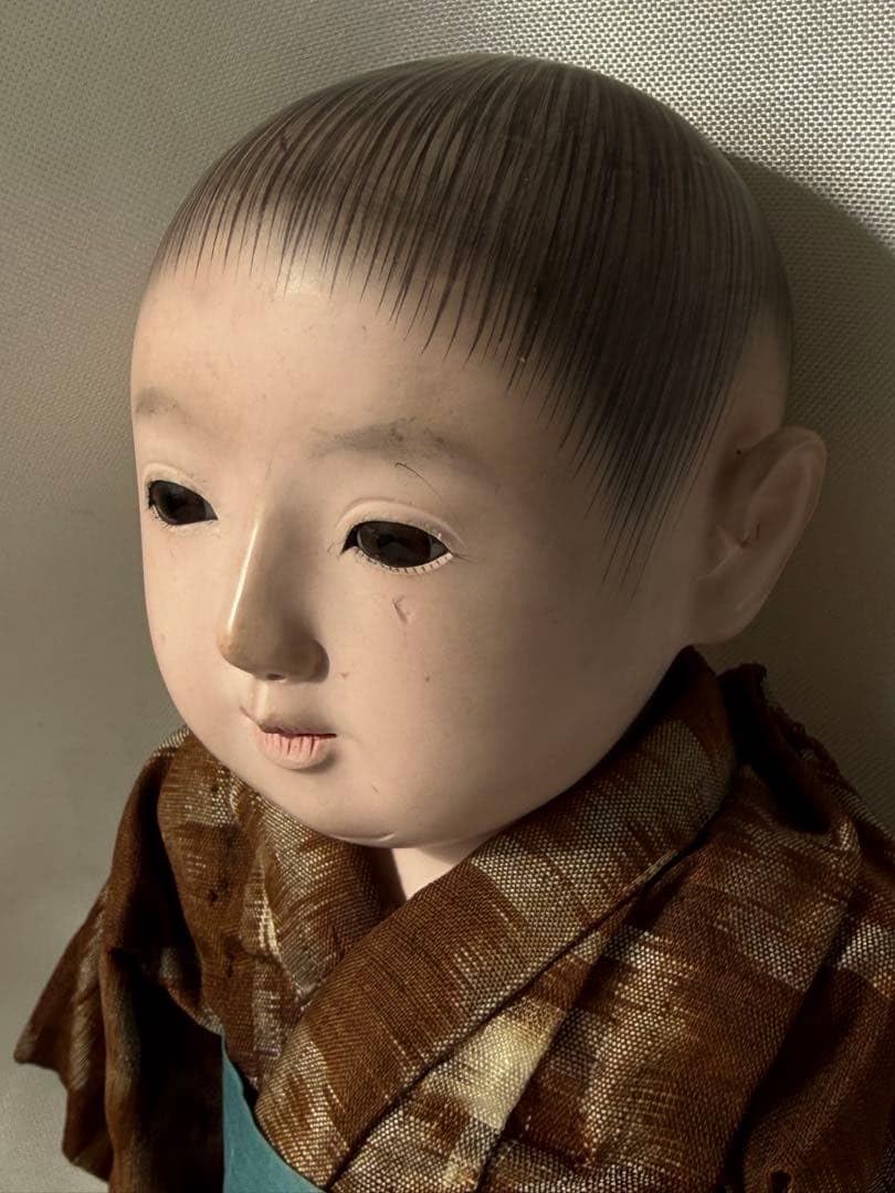 Amazon.co.jp: 市松人形 男の子 銘あり 徳久 約36㎝ アンティーク