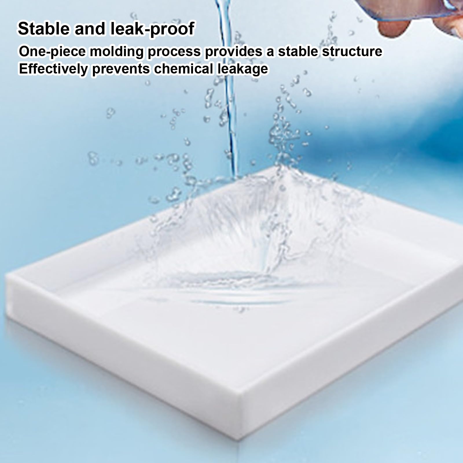Abtropfschale aus PP-Kunststoff, Rechteckige Ablage für Zubehör, Große, Versiegelte und Auslaufsichere Labor, Haushalt Küche(70 * 35 * 5cm)