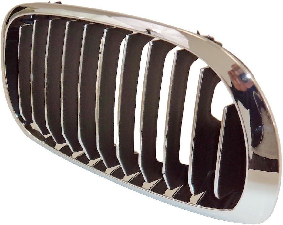 2003-2006 Compatible With BMW 330Ci 2003-2006 Compatible With BMW 325Ci Front Left & Right Side Grille Grill Chrome Black