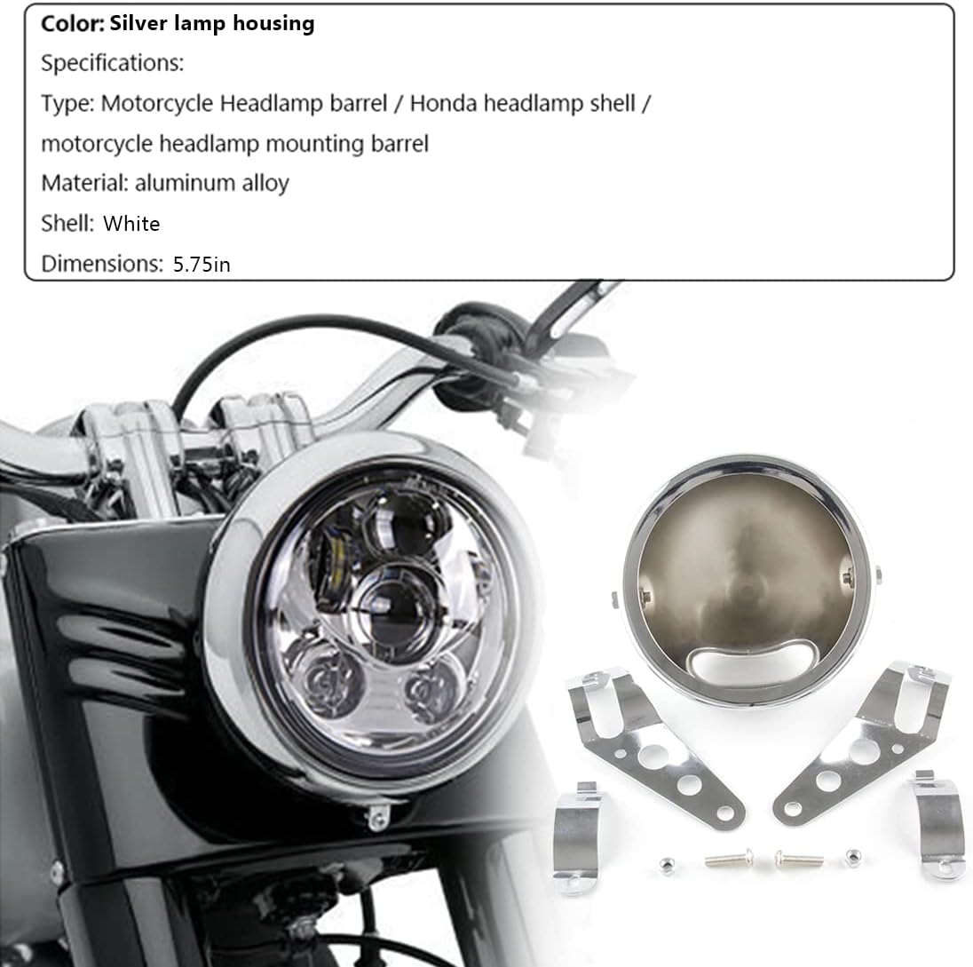 5.75 Inch LED Headlight Housing for Chrome Motorcycle Headlamp (A chrome bracket)