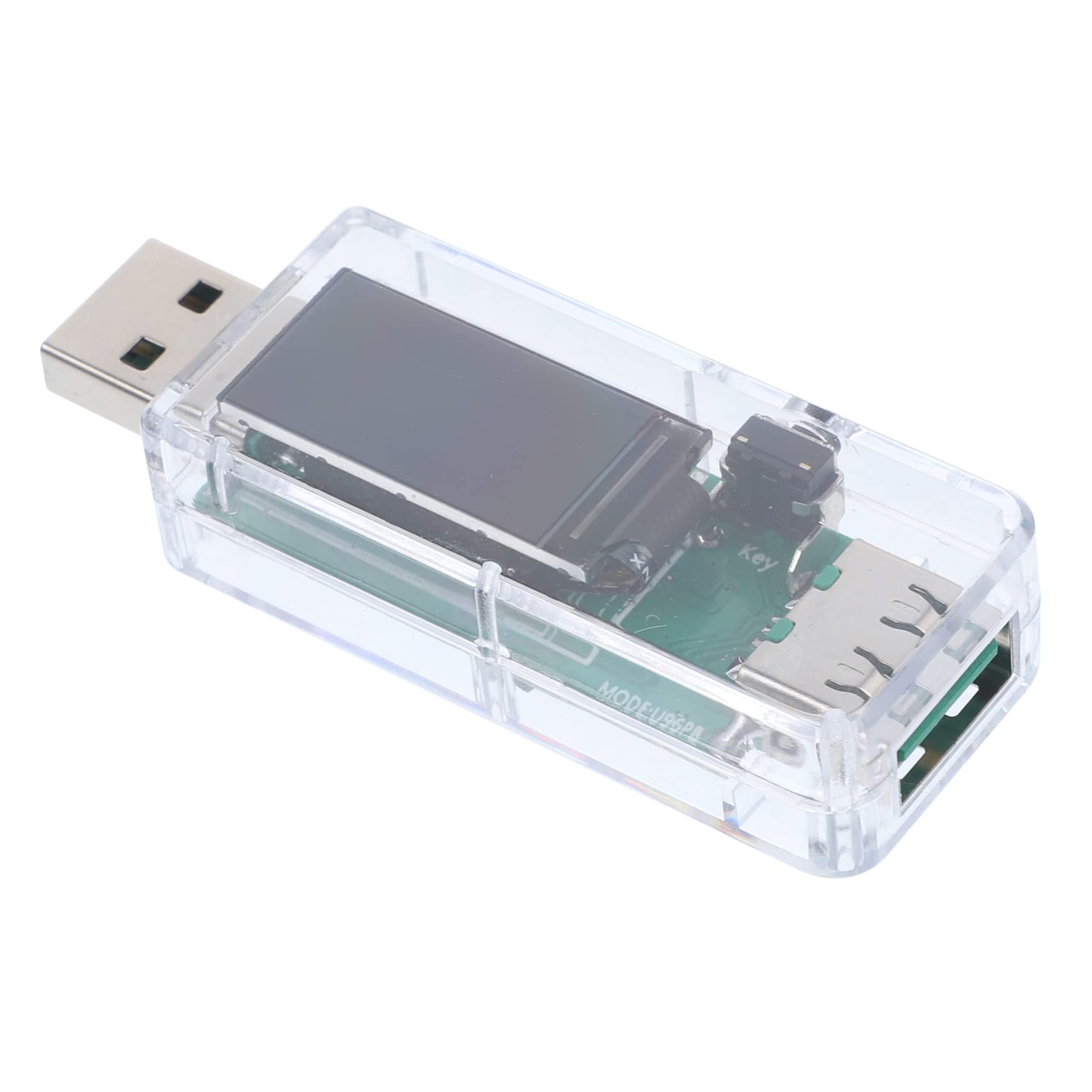 HOMSFOU 5stücke Usb Tester Mit Lcd Messgerät Für Usb-spannung Und Strom Geeignet Für Schnellladung Power Bank Mobile Harddisk Computer Transparentes Gehäuse
