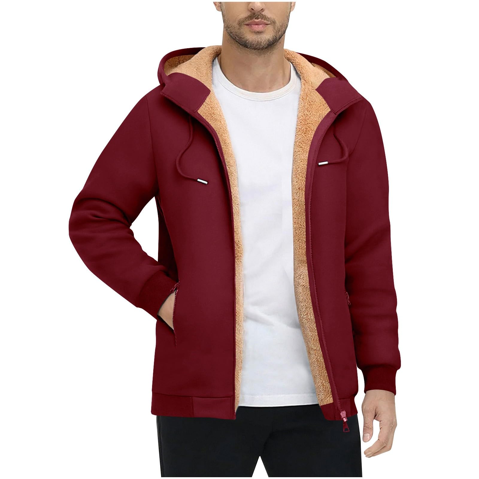 Sudadera con Capucha de Forro Polar, cálida y Suave, de Manga Larga, Estilo Casual y Deportivo para Actividades al Aire Libre.