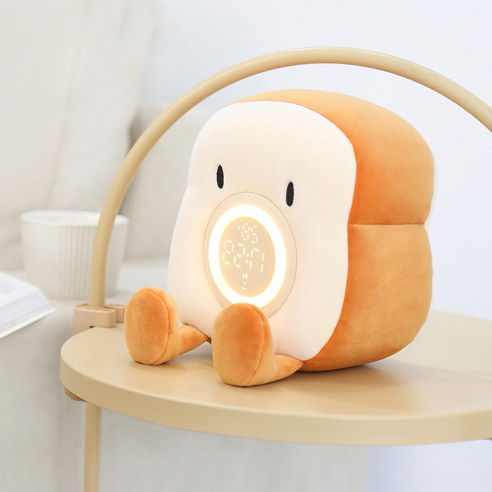 Veilleuse Toast Lumineuse Lampe De Chevet En Peluche Multifonction Avec