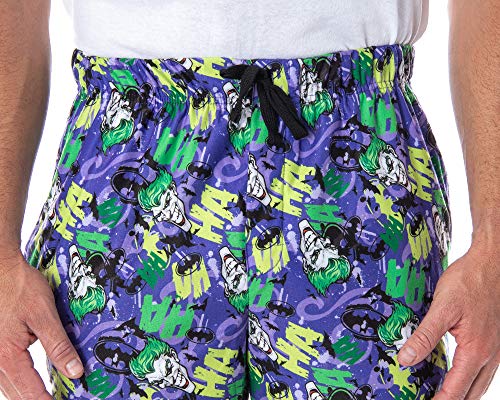 DC Comics Men's The Joker Character Faces HA! HA! HA! Allover Pattern Adult Sleep Lounge Pajama Pants2