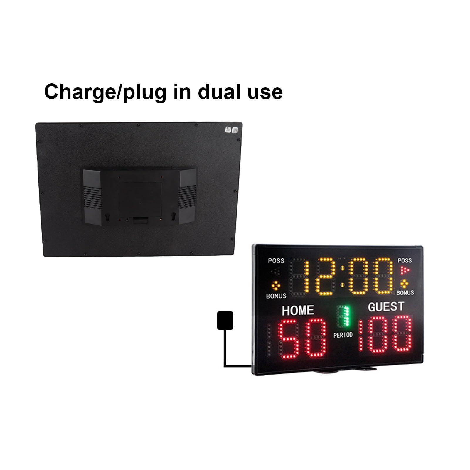 Sorandy Tabellone Segnapunti Elettronico da Basket a 11 Cifre, Tabellone Segnapunti da Tavolo Portatile e Versatile per Interni con Display a LED e Telecomando, Ottimo per l'allenamento di Gioco