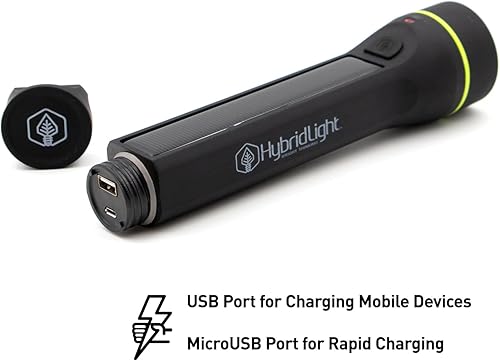 Miniatura 2 de HYBRIDLIGHT Journey 1000 - Linterna solar LED impermeable con puerto micro USB, color negro