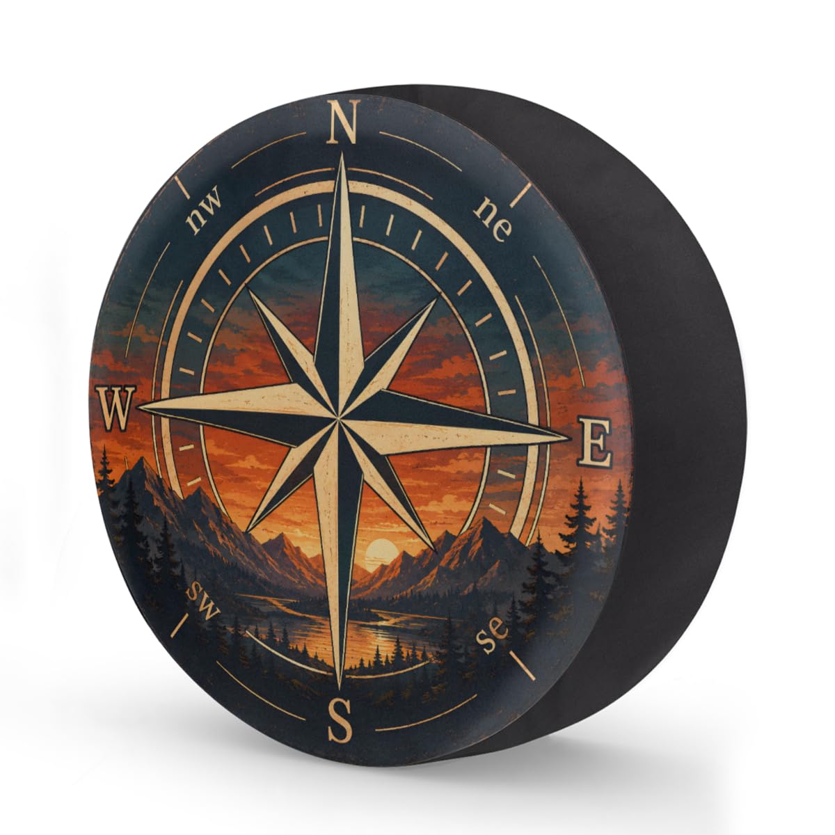 Mountain Compass Spare Tire Cover Wheel Covers Protectors Waterproof Dust-Proof Universal Fit Trailer, RV, SUV and Many Vehicle 17 Inch,C-04