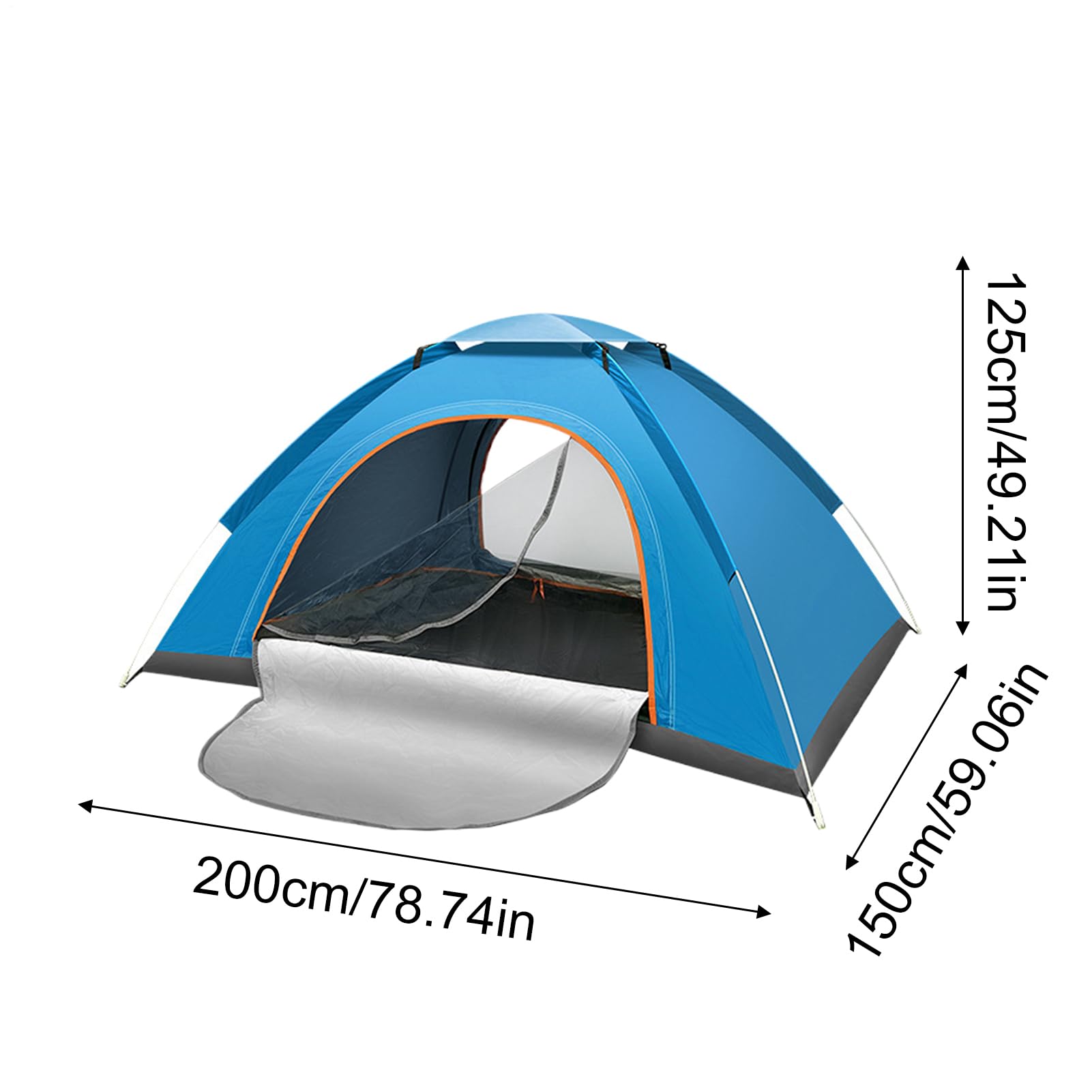 Tenda da campeggio per esterni | Tenda a cupola portatile familiare - Protezione solare 2 persone con porta in rete anti-UV impermeabile per attività all'aperto