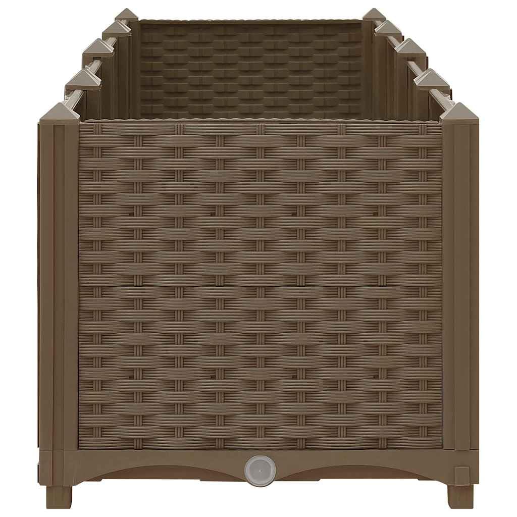 vidaXL Jardinera elevada 160x40x38 cm Polipropileno