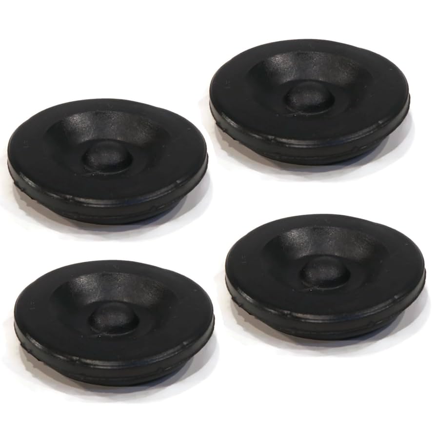 Pack of 4) EZ Lube Rubber Grease Plugs / Hub Dust Caps for