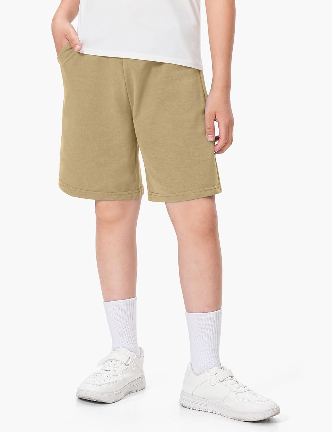 BOOPH 3 Pack Boys Shorts Boy Cotton Athletic Shorts Kids Casual Summer Clothes with Pockets - Image 2