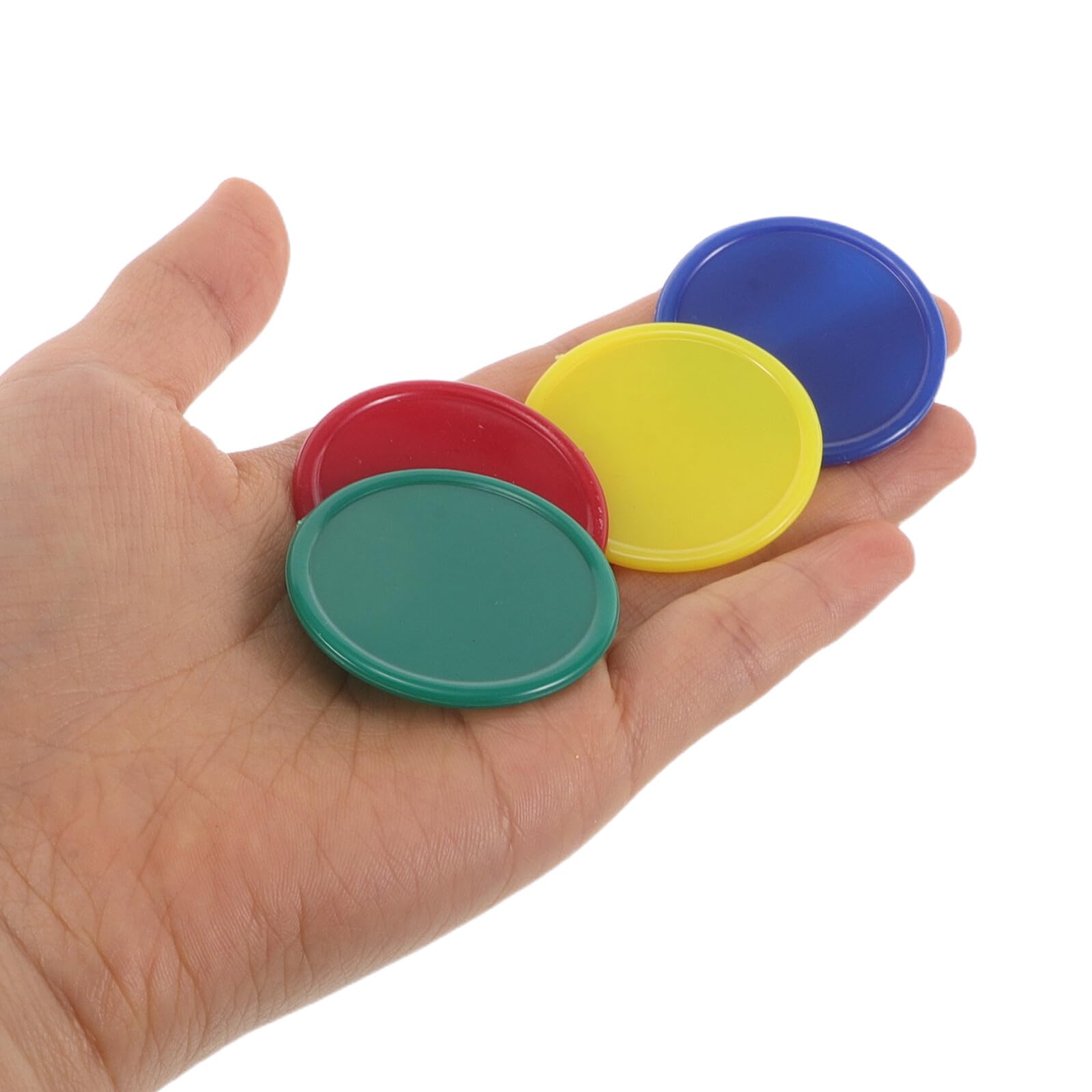 UKCOCO Transparente Kunststoff Bingo Chips 38mm 160 Stück Blanko Spielchips für Lernspiele Mathematik im Klassenzimmer Zählmarker für Gruppen Familienspiele