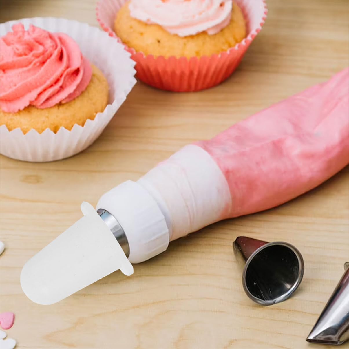 ULTECHNOVO Couvre-Embouts pour Décoration de Gâteaux Accessoires Indispensables 6pcs en Silicone Protecteurs Solide et Polyvalents pour Douilles à Pâtisserie