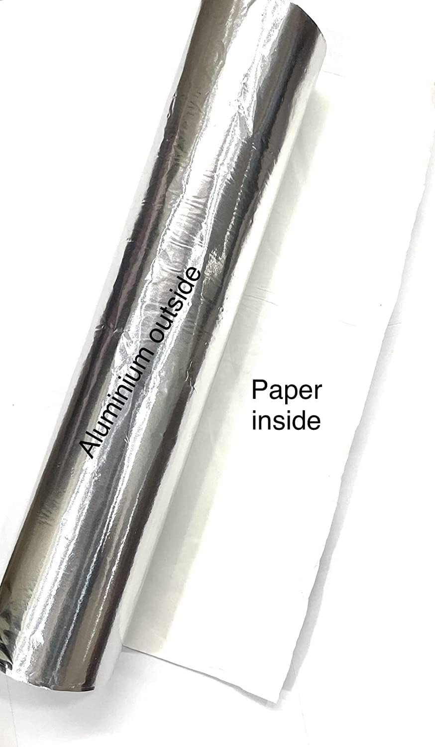 Magic Providers Paper Foil for Food Wrapping 1KG - Paper Foil with Aluminum Coating (White Peper on one Side and Aluminum on The Other Side) Width 285mm, 1KG foil Paper 1