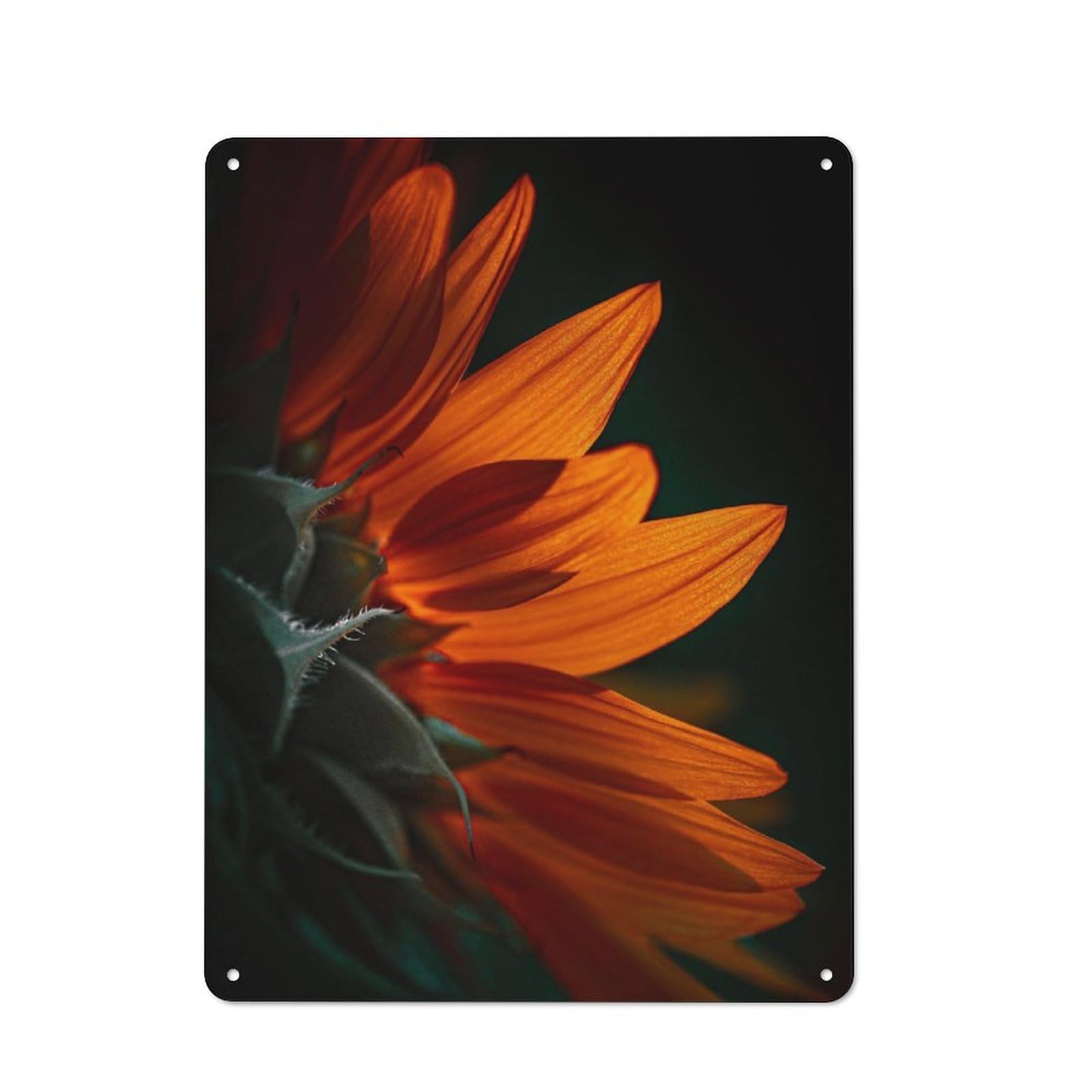 Junmoney Sunflower Profile Vintage Tin Sign 40X30cm With For Garage Wall, Suited To People Furnishing A Garage