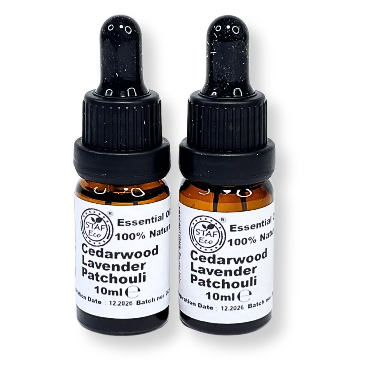 STAFECO Aceite Natural Repelente de Polillas Lavanda, Cedro y Pachulí, para Wardrobe, 2 Unidades x 10 ml