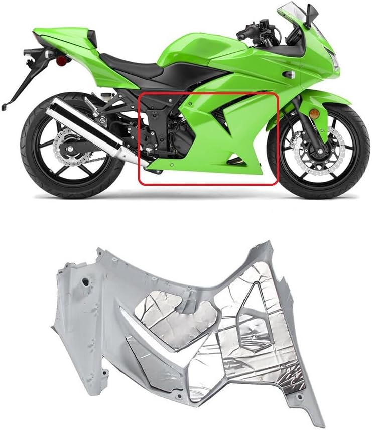 Professional Grade Self-adhesive ABS Fairing Insulation Heatshield Pad Precut for Kawasaki Ninja 250R 2008 2009 2010 2011 2012