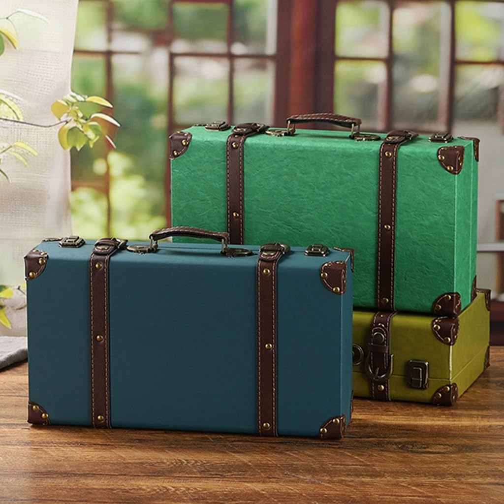 Antique Styles Wooden Chest Featuring Premium Handles Vintage Styles Homes Organization Box For Easy Transport