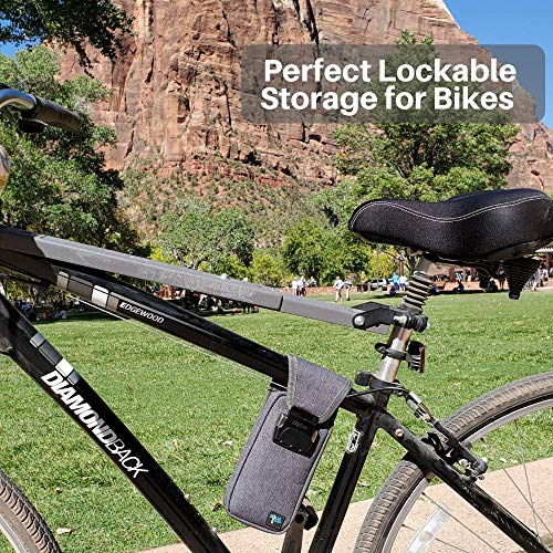 FlexSafe AquaVault Mini tragbarer Strandkorb mit Diebstahlschutz, sicher verstaubar, leicht und schimmelresistent, für Strand, Pool, Wasserpark, Kreuzfahrtschiff und mehr, Grau