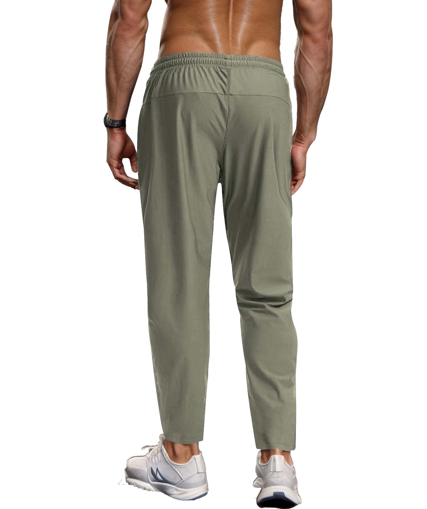 Hidkat Pantalones de senderismo para hombre, de secado rápido, ligeros, pantalones de pesca al aire libre, resistentes al agua, con bolsillos con cremallera
