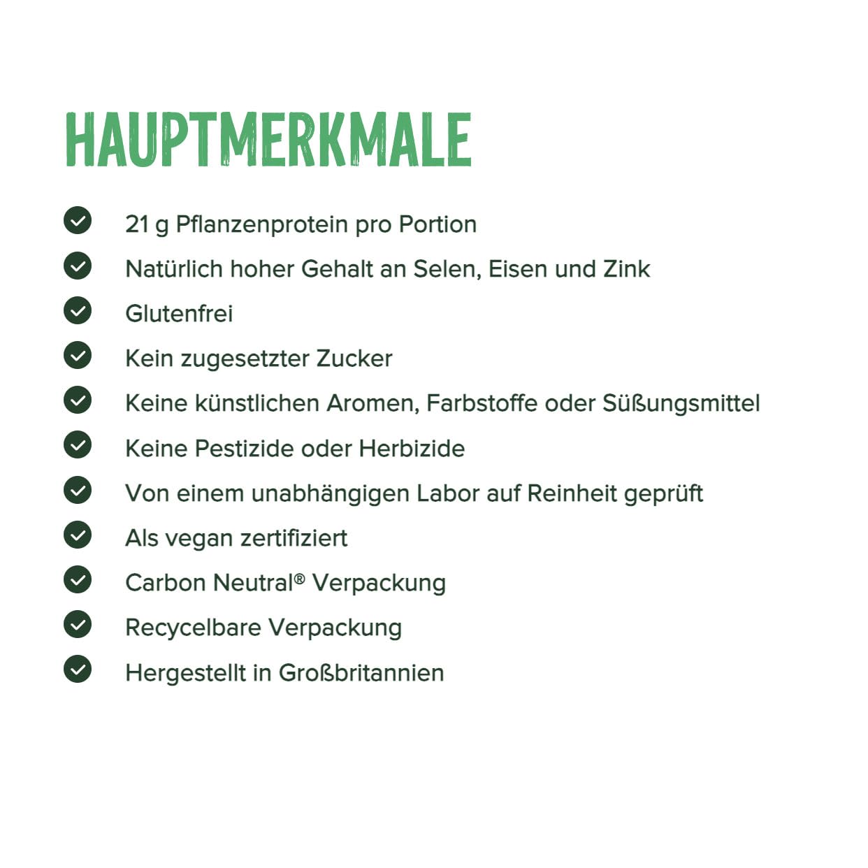 Vivo Life Veganes Proteinpulver | 21 g Pflanzliches Protein pro Messlöffel