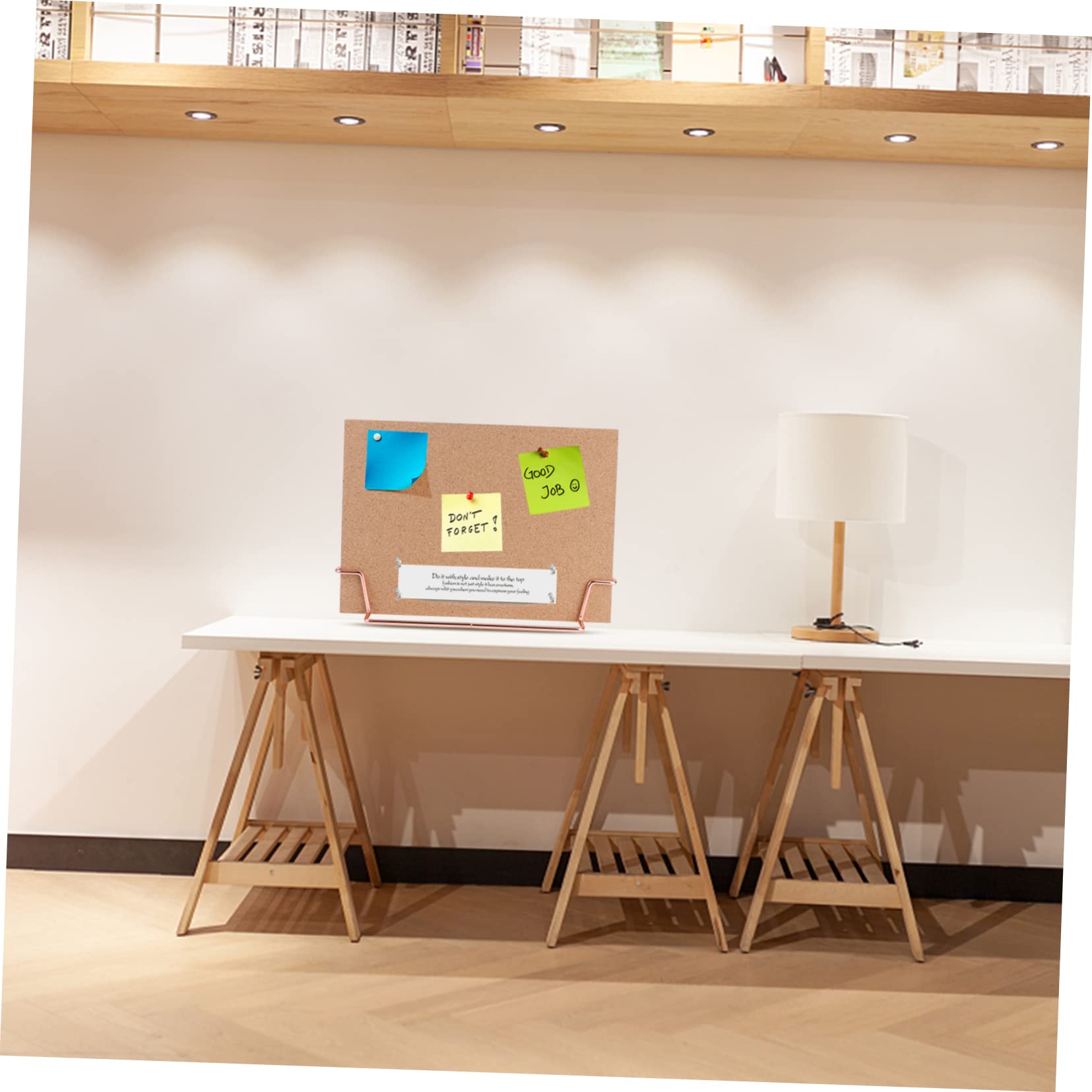 Bacheca Messaggi da Tavolo Zhihuicx Legno per Casa e Ufficio Ristoranti | Superficie Liscia, Base Rosa Oro, Facile da Scrivere, Design Elegante e Raffinato per Note e Promemoria