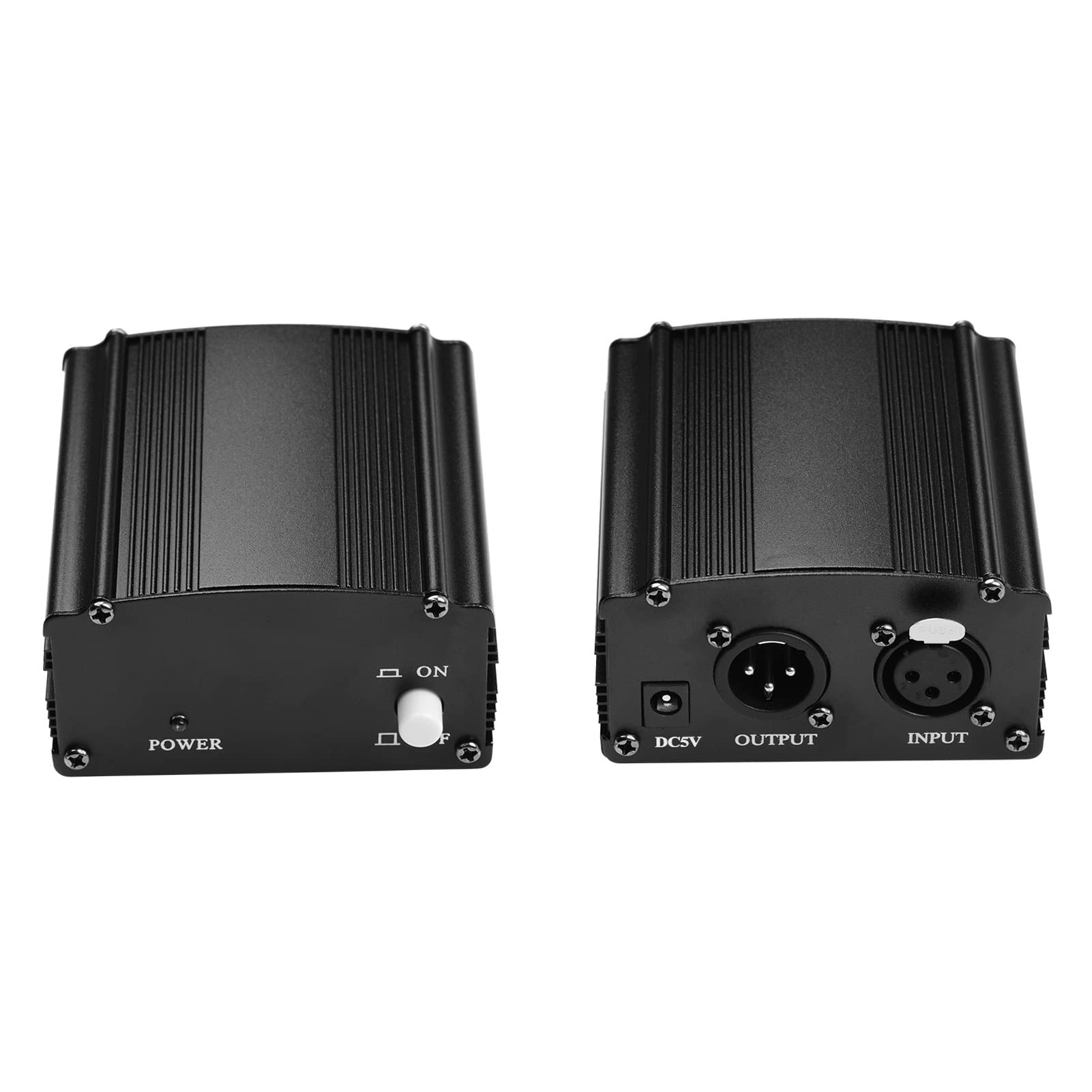 Benkeg Phantom Power,Micrófono ultracompacto + Fuente de alimentación Fantasma de 48 V con Entrada y Salida XLR para grabación de música de Estudio de micrófono de Condensador